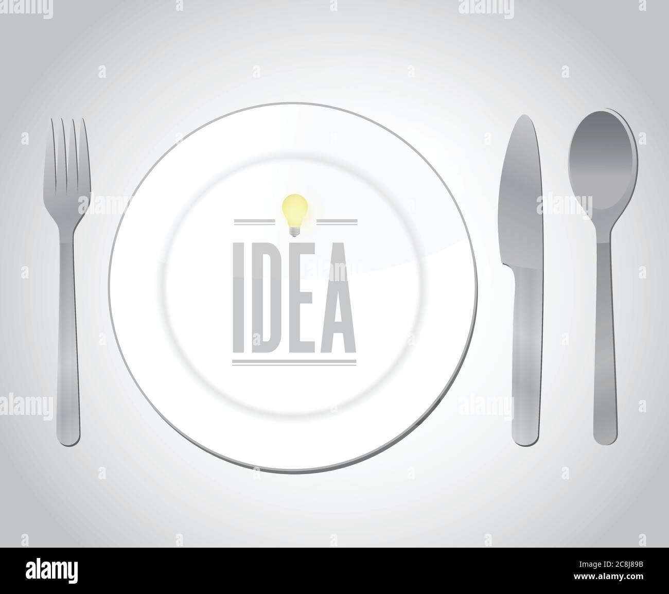Eating great ideas illustration design over a white background Stock Vector