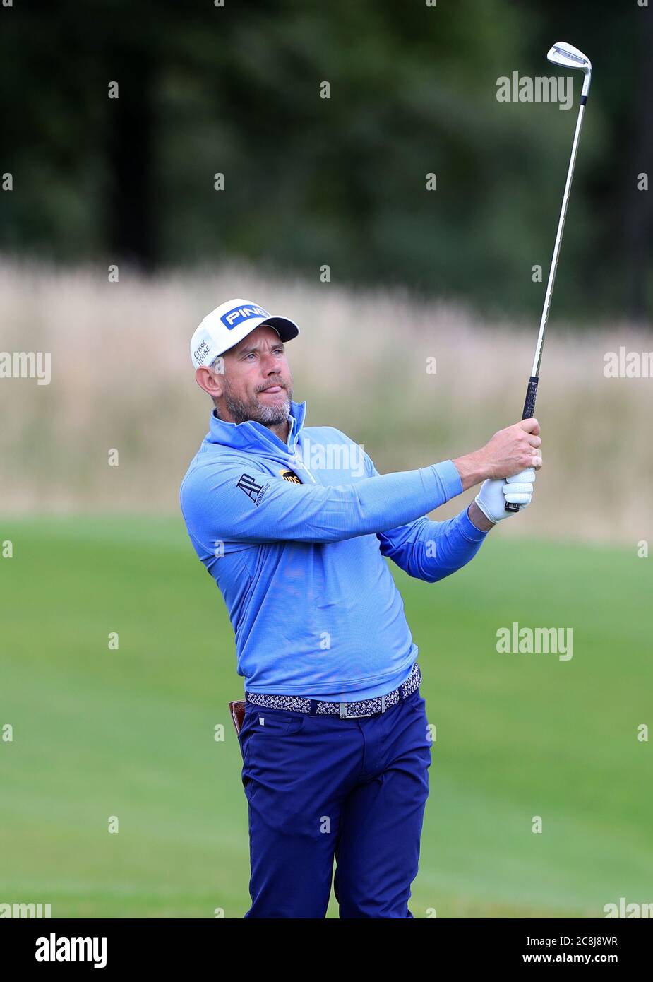Lee Westwood on the eighth hole during day four of the Betfred