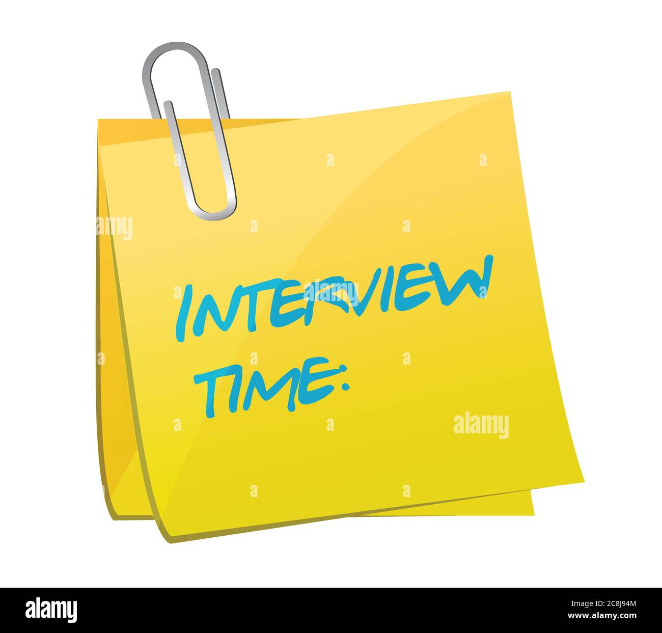 Interview time post illustration design over a white background Stock ...