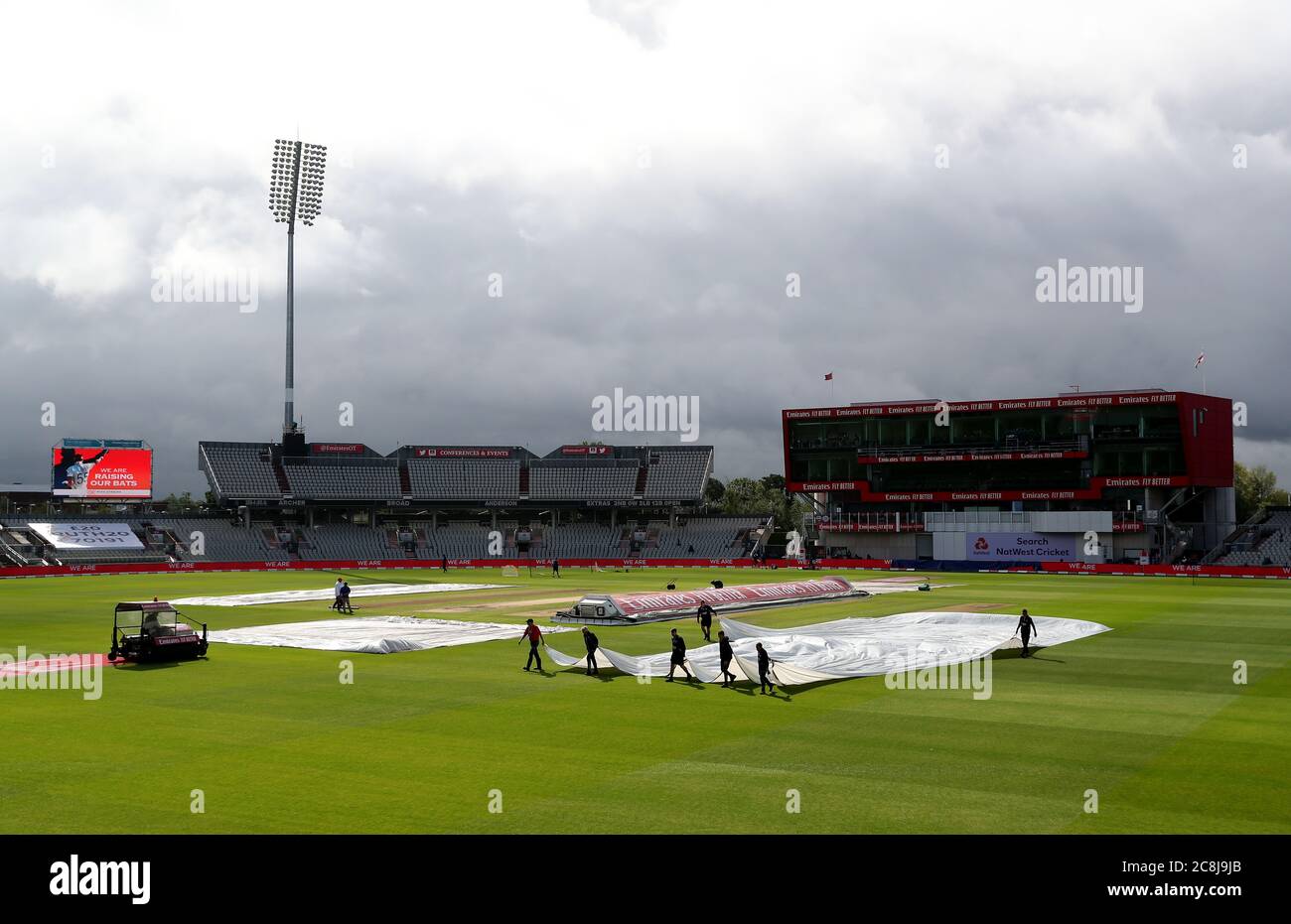 pix Old Trafford Cricket Ground Pitch alamy
