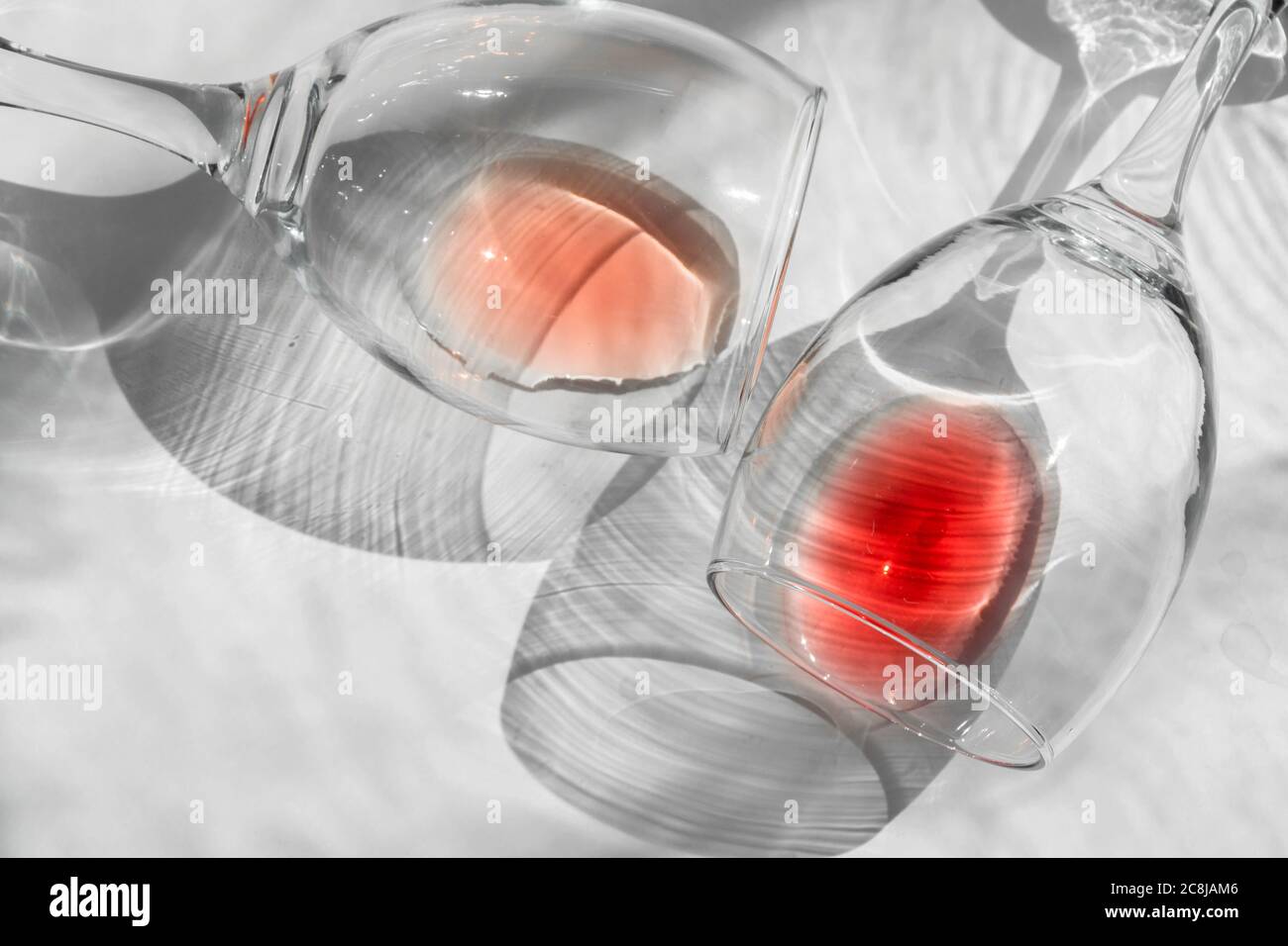 Abstract wine glasses, art glassware Stock Photo - Alamy