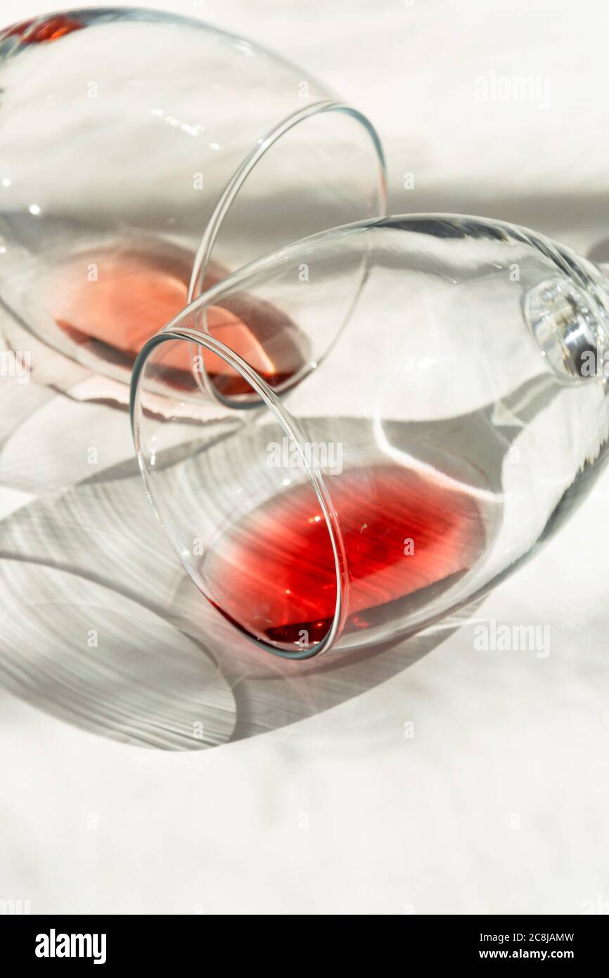 Abstract wine glasses, art glassware Stock Photo Alamy