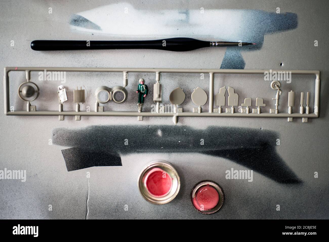 Model aircraft plastic parts Stock Photo Alamy