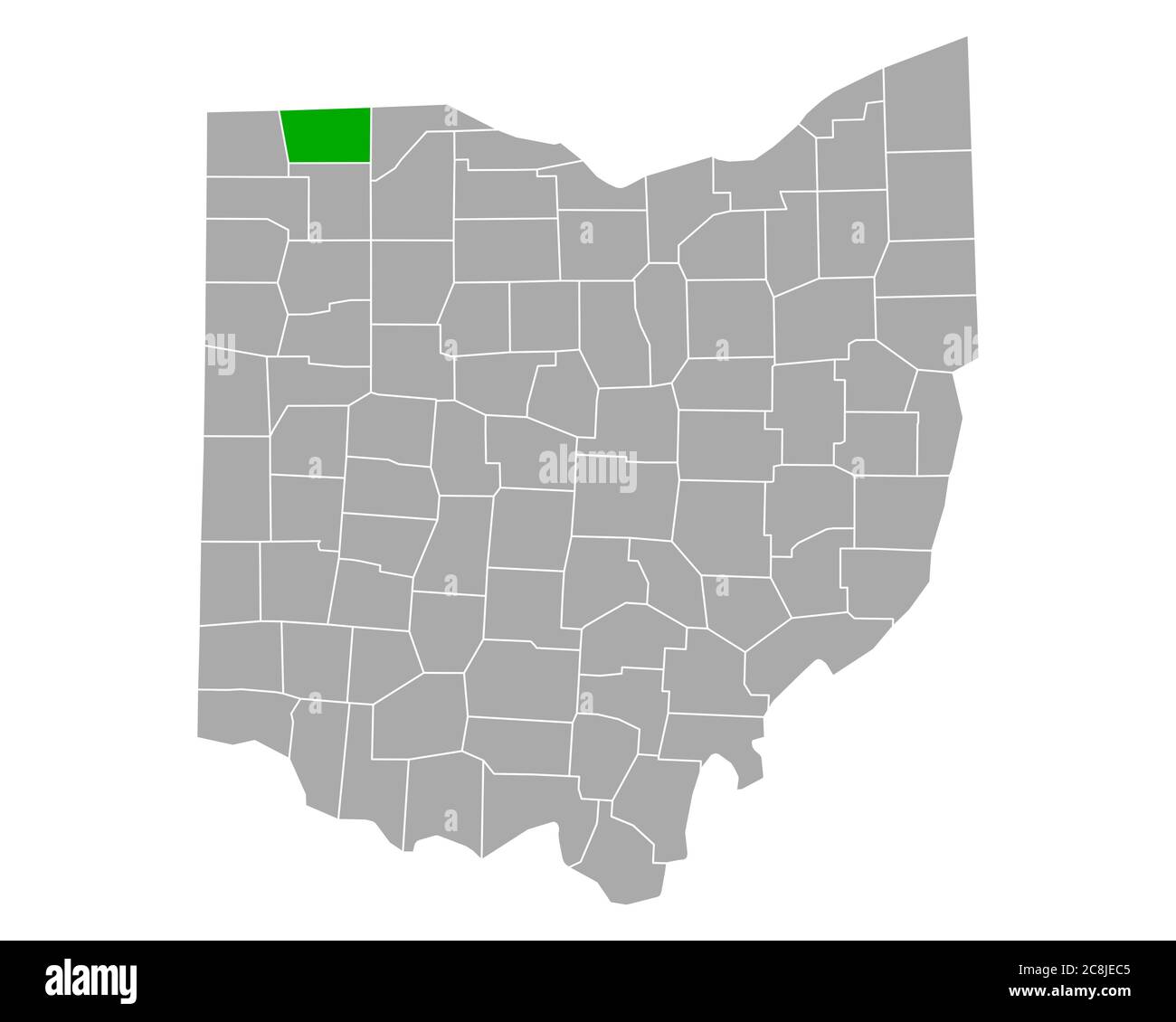 Map of Fulton in Ohio Stock Photo Alamy