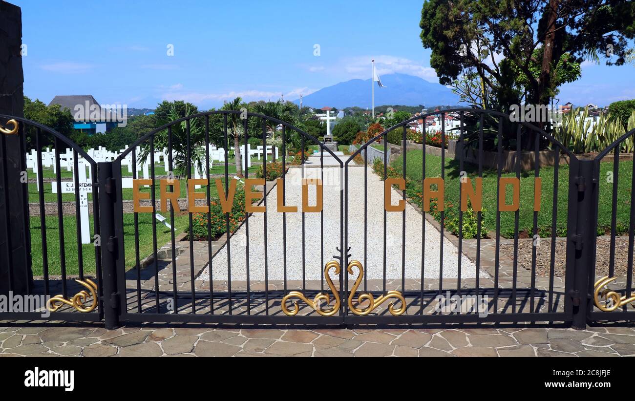 Gate of Dutch cemetery in Semarang, Ereveld Candi, Semarang Central Java< Indonesia Stock Photo