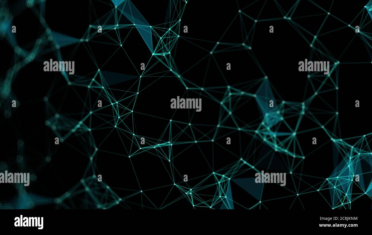 Connection structure. Big data visualization. Futuristic shape. Computer generated abstract background Stock Photo