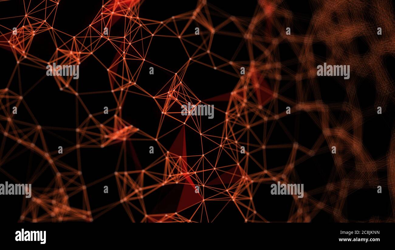 Connection structure. Big data visualization. Futuristic shape. Computer generated abstract background Stock Photo