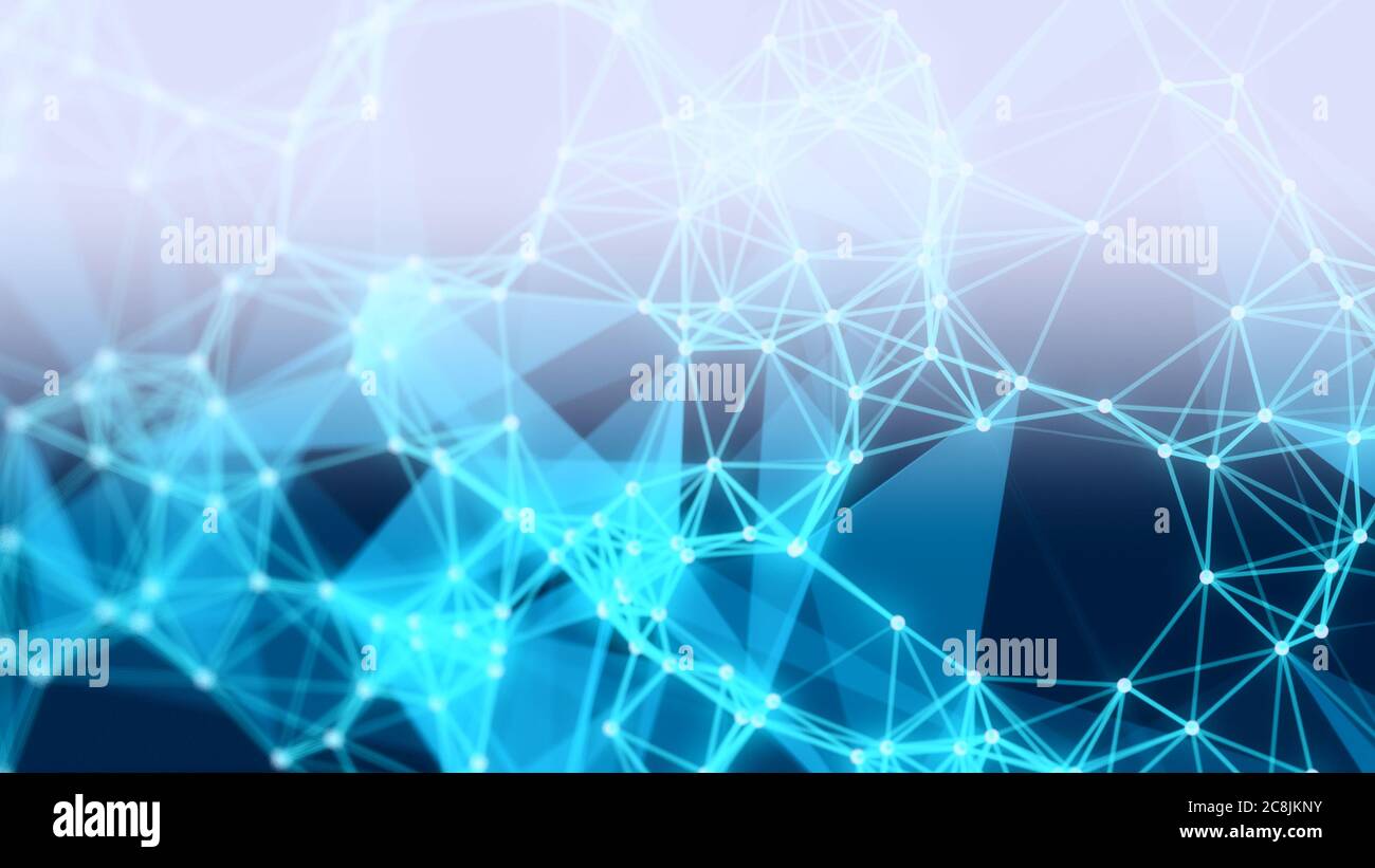 Connection structure. Big data visualization. Futuristic shape. Computer generated abstract background Stock Photo