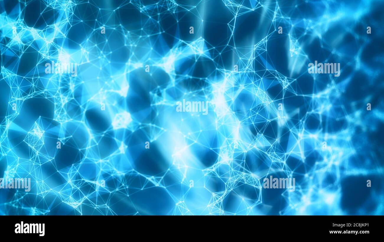 Connection structure. Big data visualization. Futuristic shape. Computer generated abstract background Stock Photo