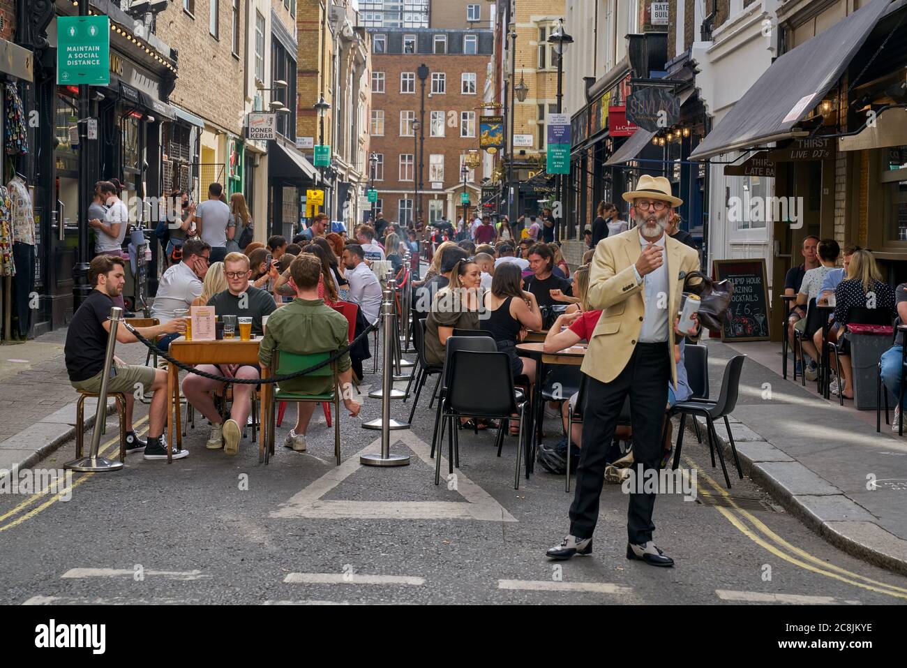 soho in london. Dining out in soho Stock Photo