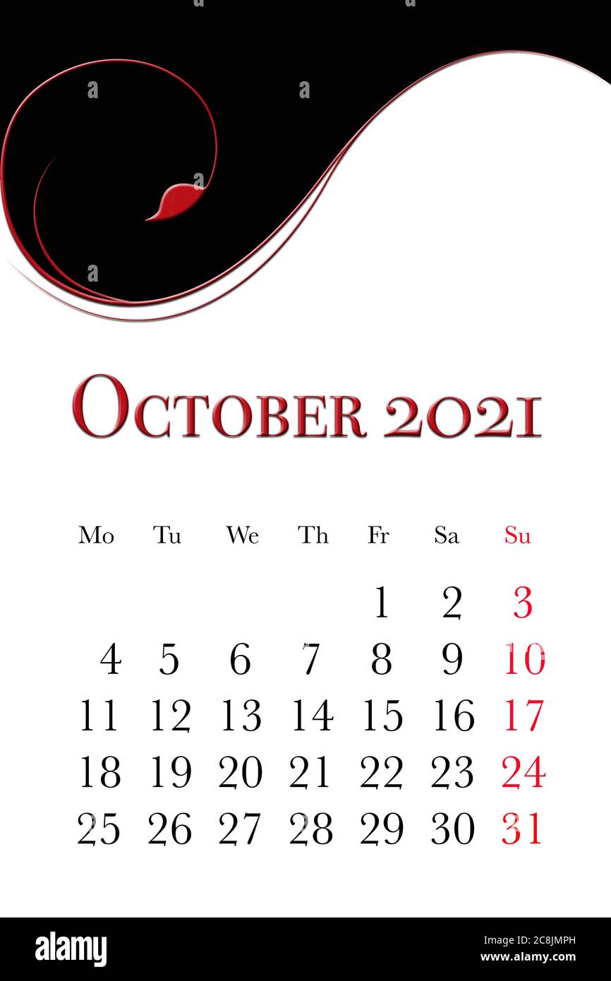 calendario 2021 halloween