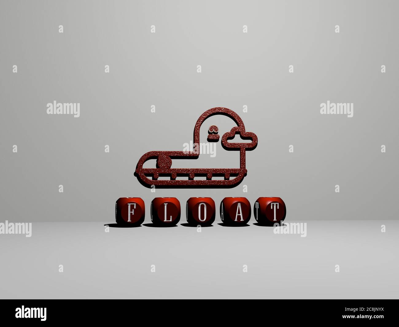 3D graphical image of FLOAT vertically along with text built by ...