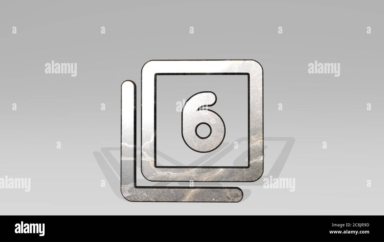 PAGINATE FILTER 6 ALTERNATE casting shadow from a perspective. A thick sculpture made of