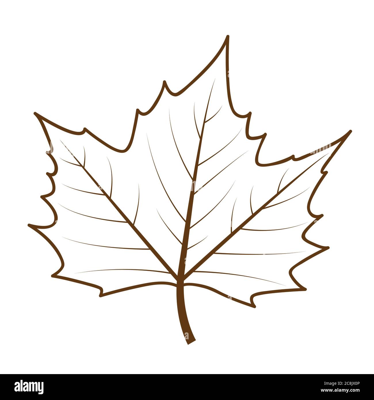 isolated-autumn-leaf-outline-drawing-vector-illustration-eps10-stock