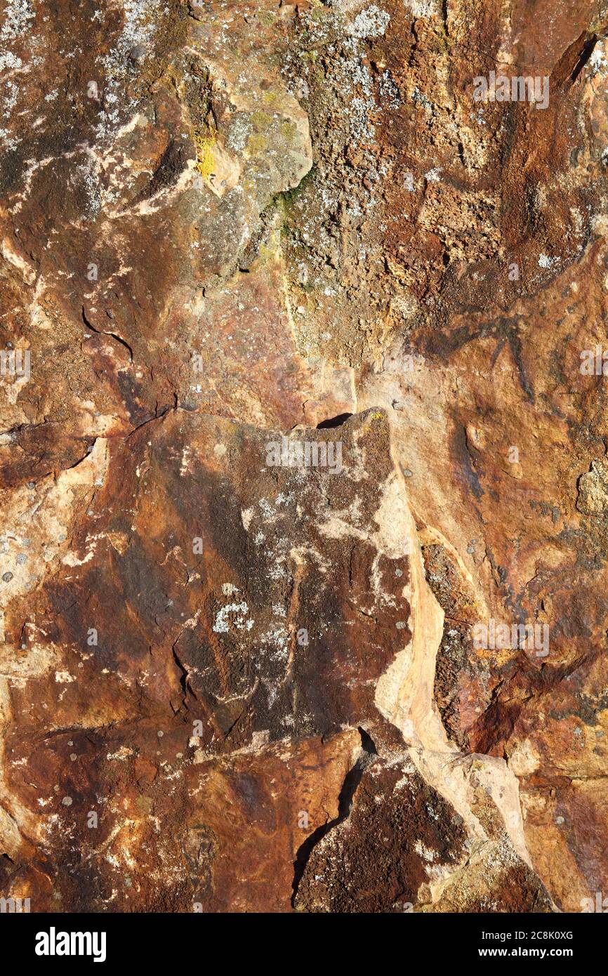 Stone weathered brown surface texture background of rough rock stock ...