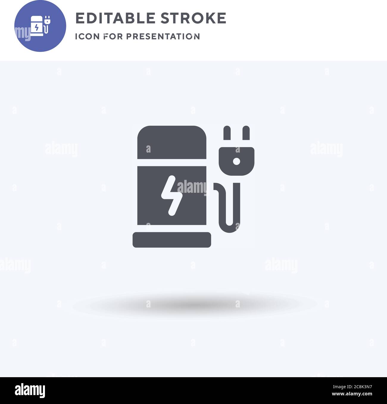 Electric Charge icon vector, filled flat sign, solid pictogram isolated ...