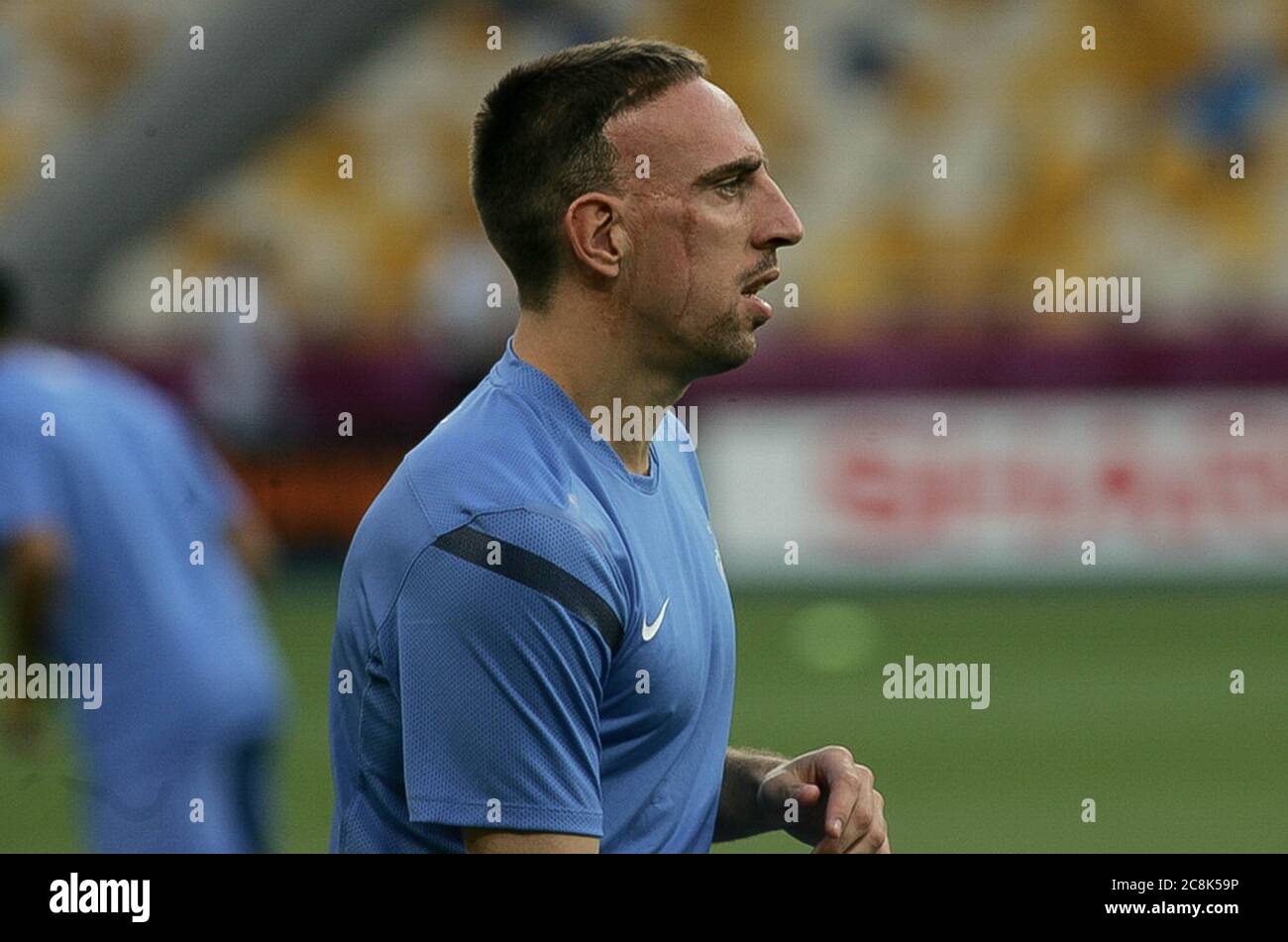 Franck Ribery During the Euro 2012, Entrainement Team France - on June ...