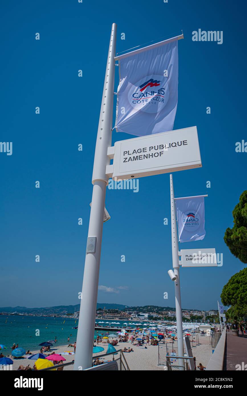 Zamenhof beach club at the Croisette in Cannes CITY OF CANNES, FRANCE