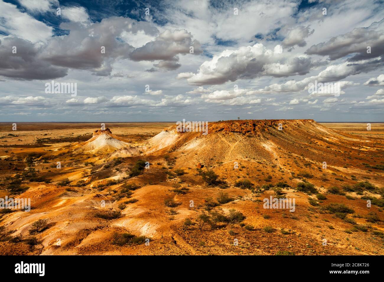 Famous painted hills of The Breakaways at Coober Pedy. Stock Photo