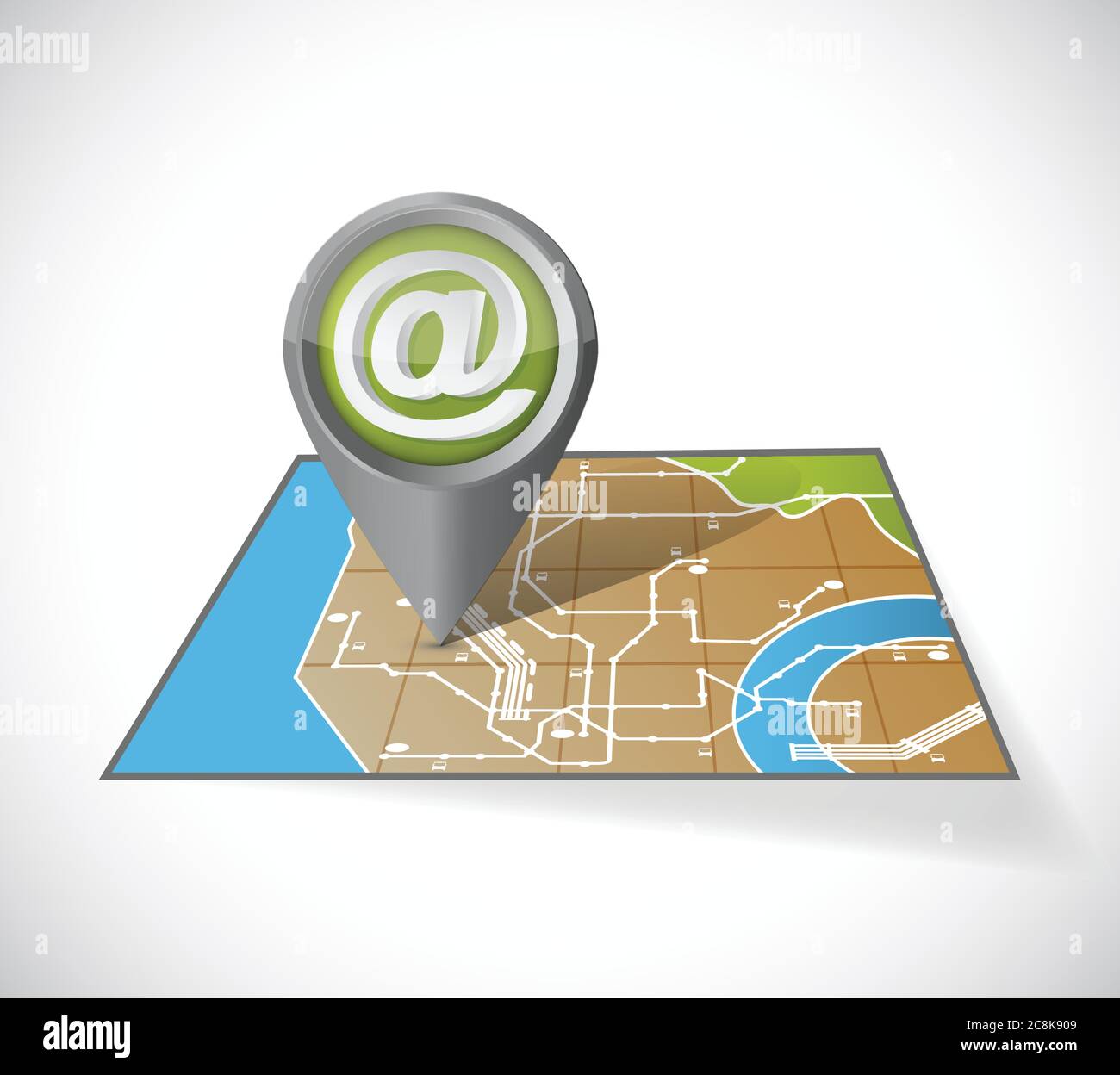 Contact us communication illustration over a white background Stock Vector