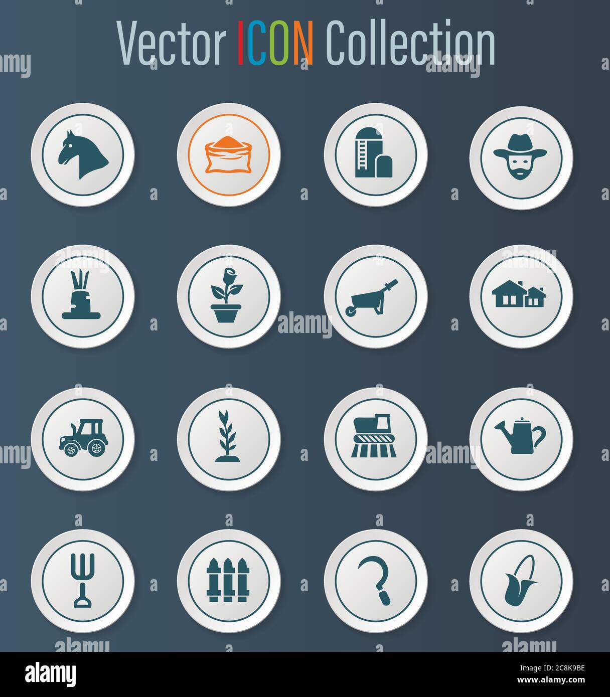 Agricultural icons set Stock Vector Image & Art - Alamy