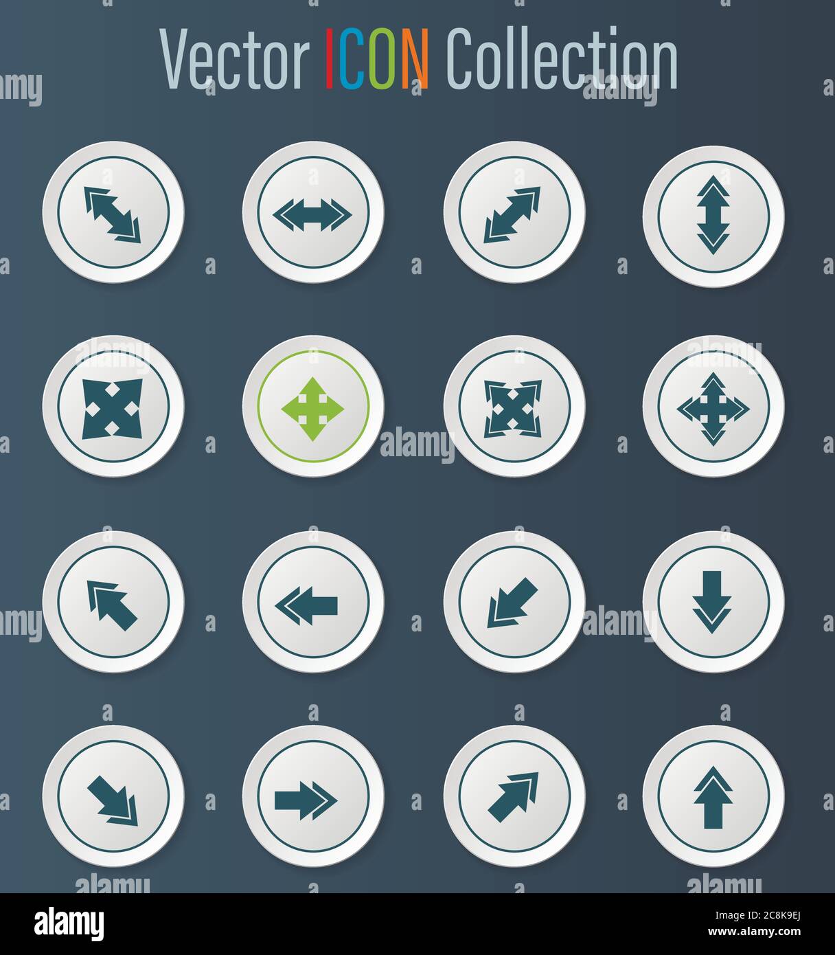 Arrows icons set Stock Vector Image & Art - Alamy