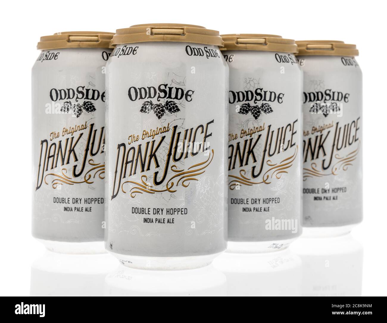 Winneconne, WI - 12 July 2020: A six pack of Odd Side Double dry hopped IPA...