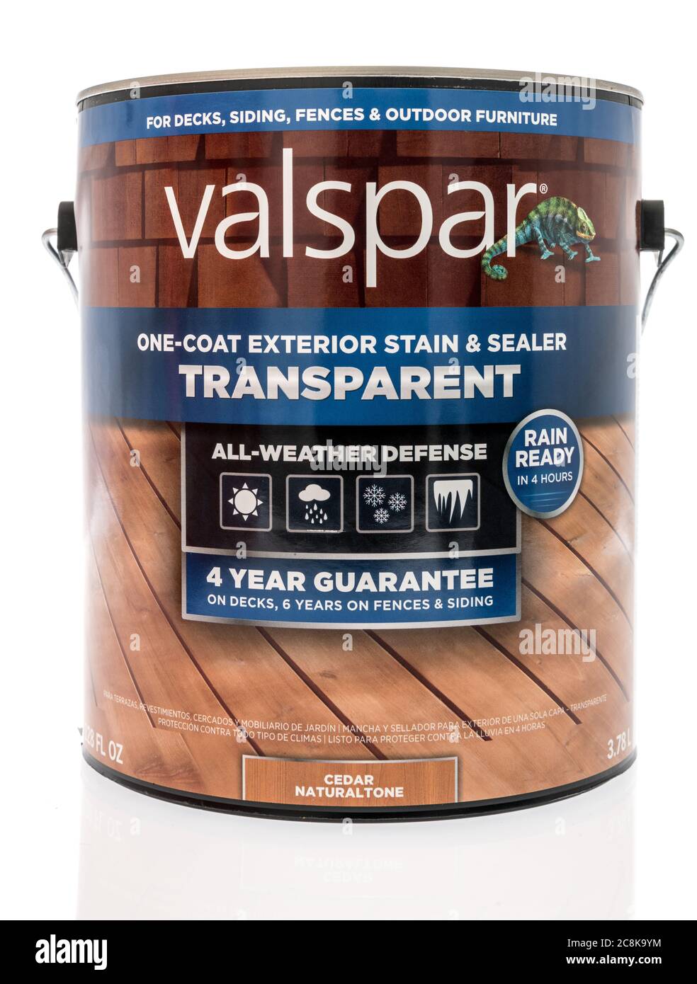 Winneconne WI 16 July 2020 A can of Valspar one coat exterior
