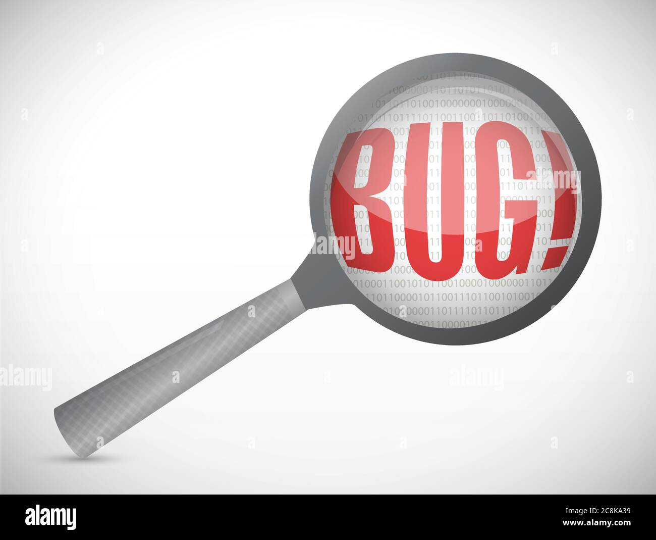 Bug magnify illustration design over a white background Stock Vector ...