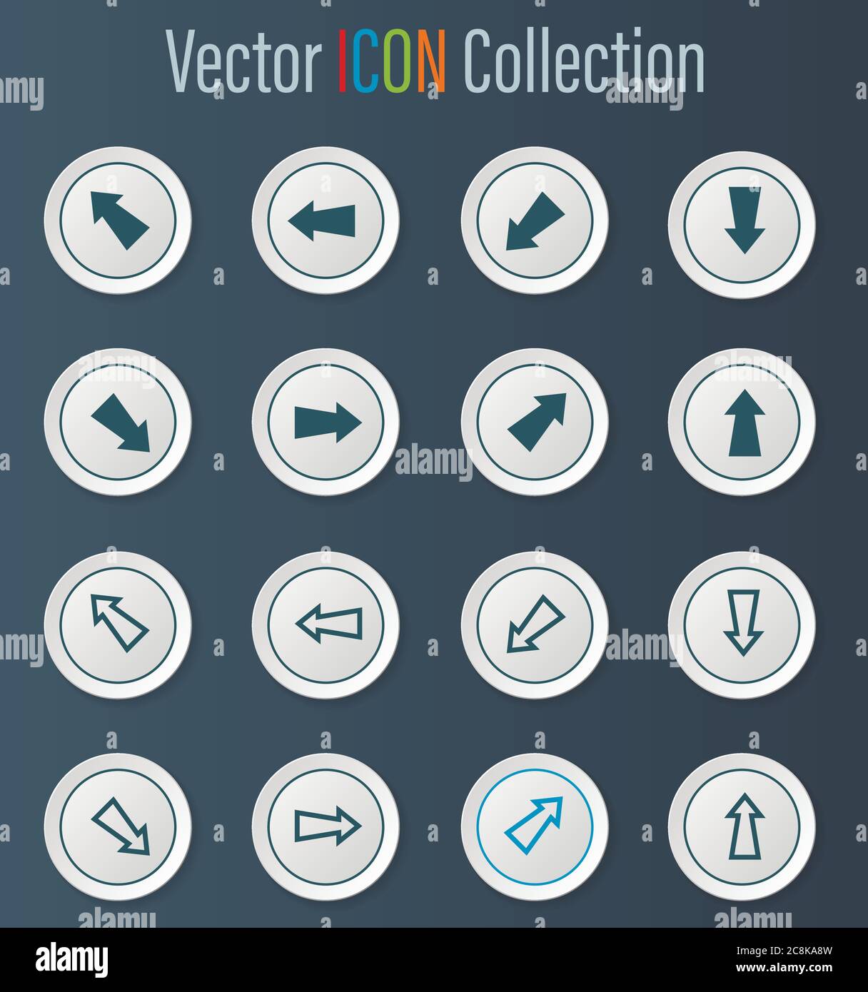 Arrows icons set Stock Vector Image & Art - Alamy
