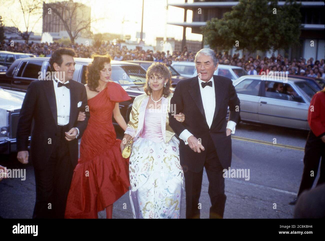 Actor Gregory Peck arriving at the Oscar Ceremony at the Dorothy Chandler Pavilion in downtown Los Angeles, CA Stock Photo