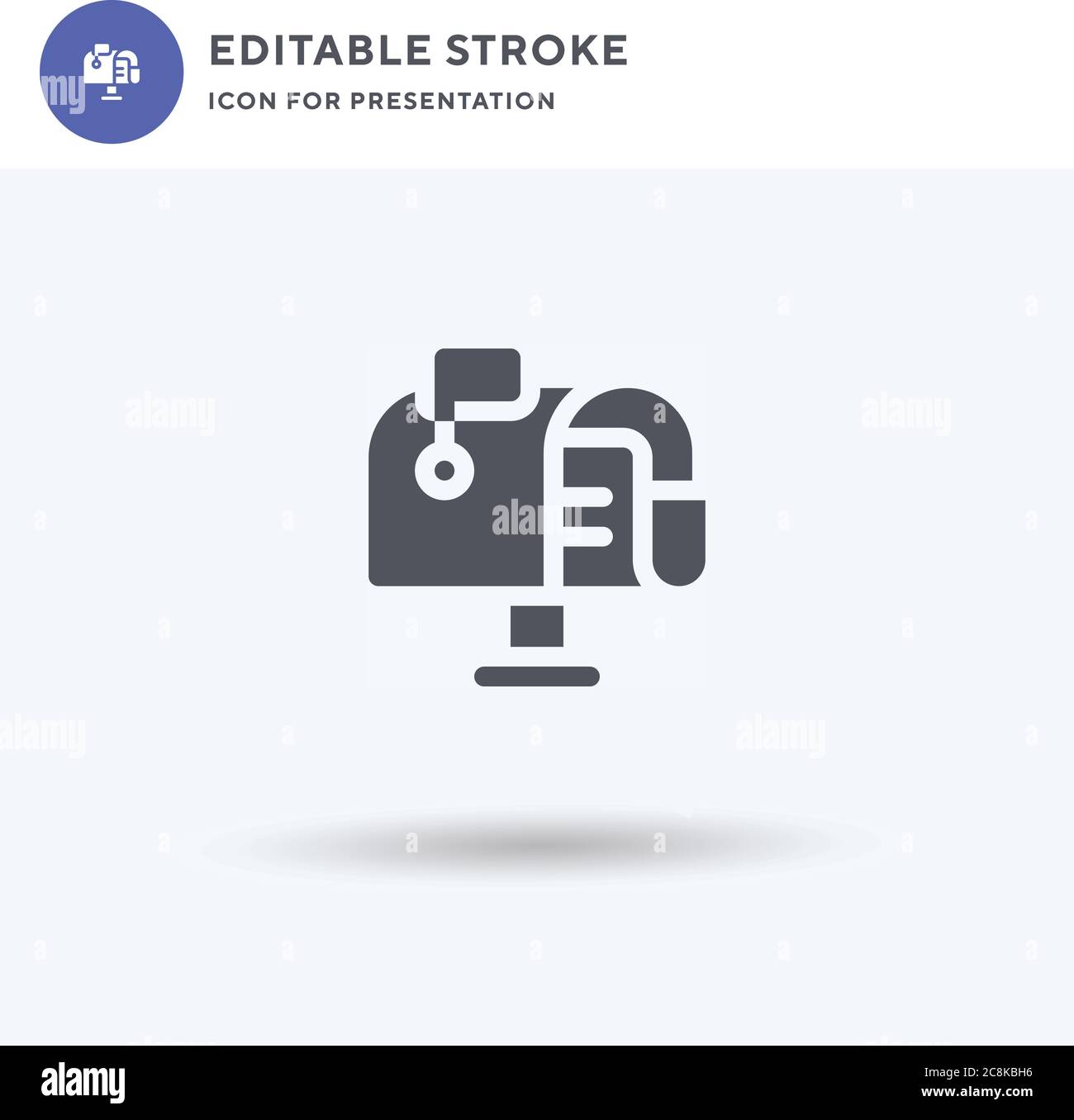 Letter Box icon vector, filled flat sign, solid pictogram isolated on ...