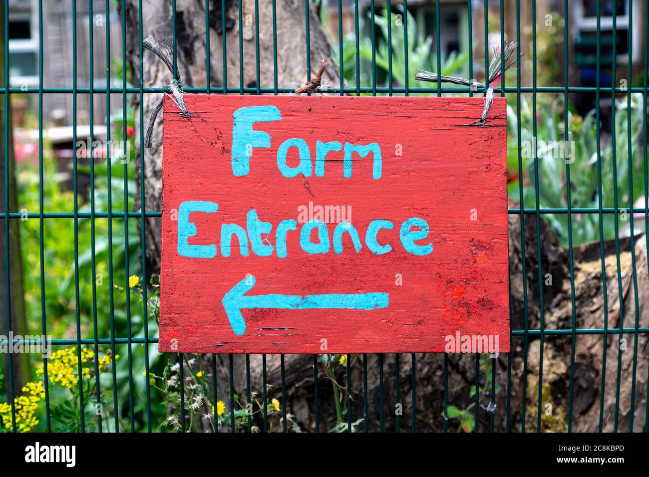 Stepney City Farm entrance sign, London, UK Stock Photo