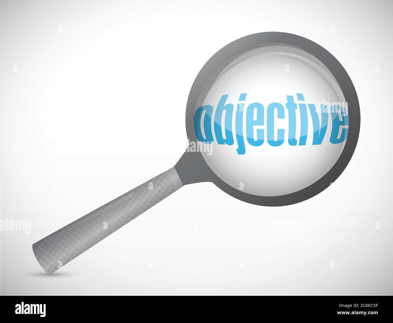 Objective under search. concept illustration design over white Stock Vector