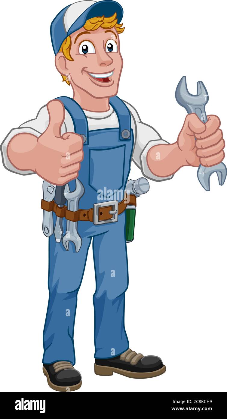 Mechanic Plumber Wrench Spanner Cartoon Handyman Stock Vector Image & Art - Alamy Mechanic Plumber Wrench Spanner Cartoon Handyman Stock Vector Image & Art - Alamy