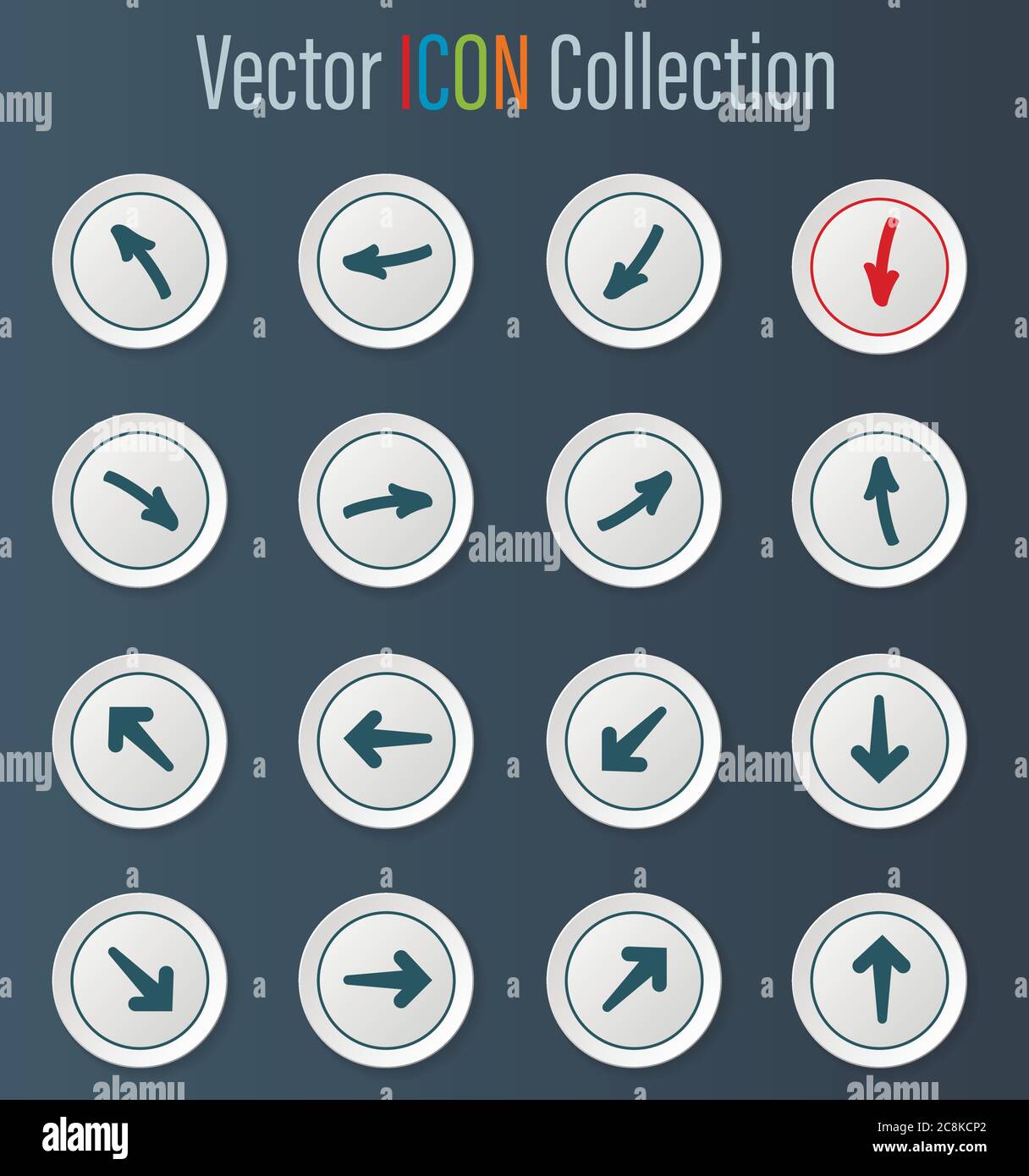 Arrows icons set Stock Vector Image & Art - Alamy