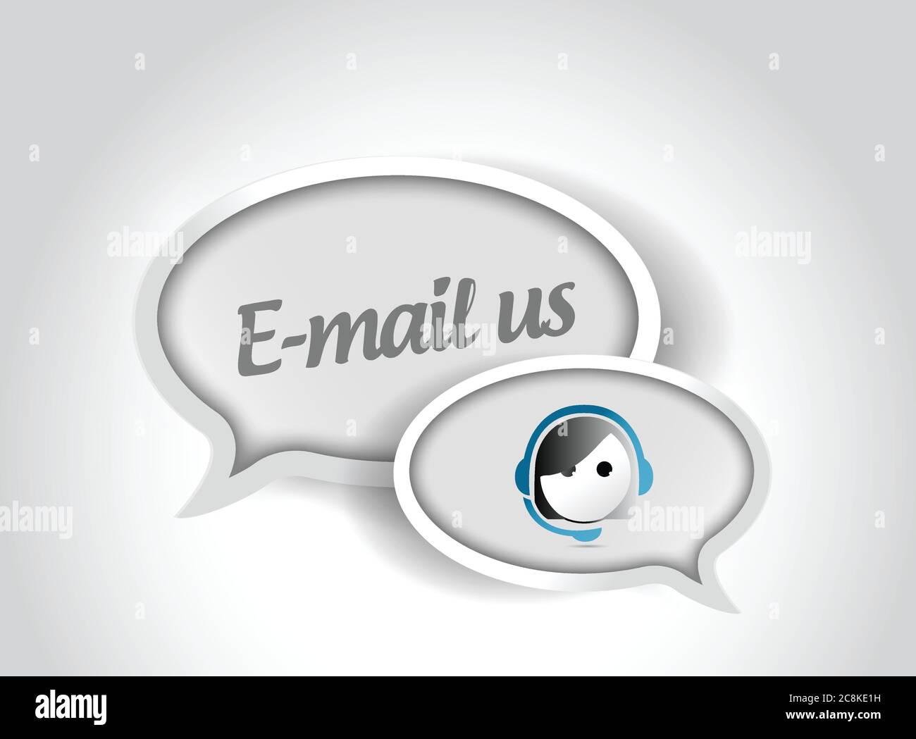 Email us message and customer support illustration design over a white background Stock Vector