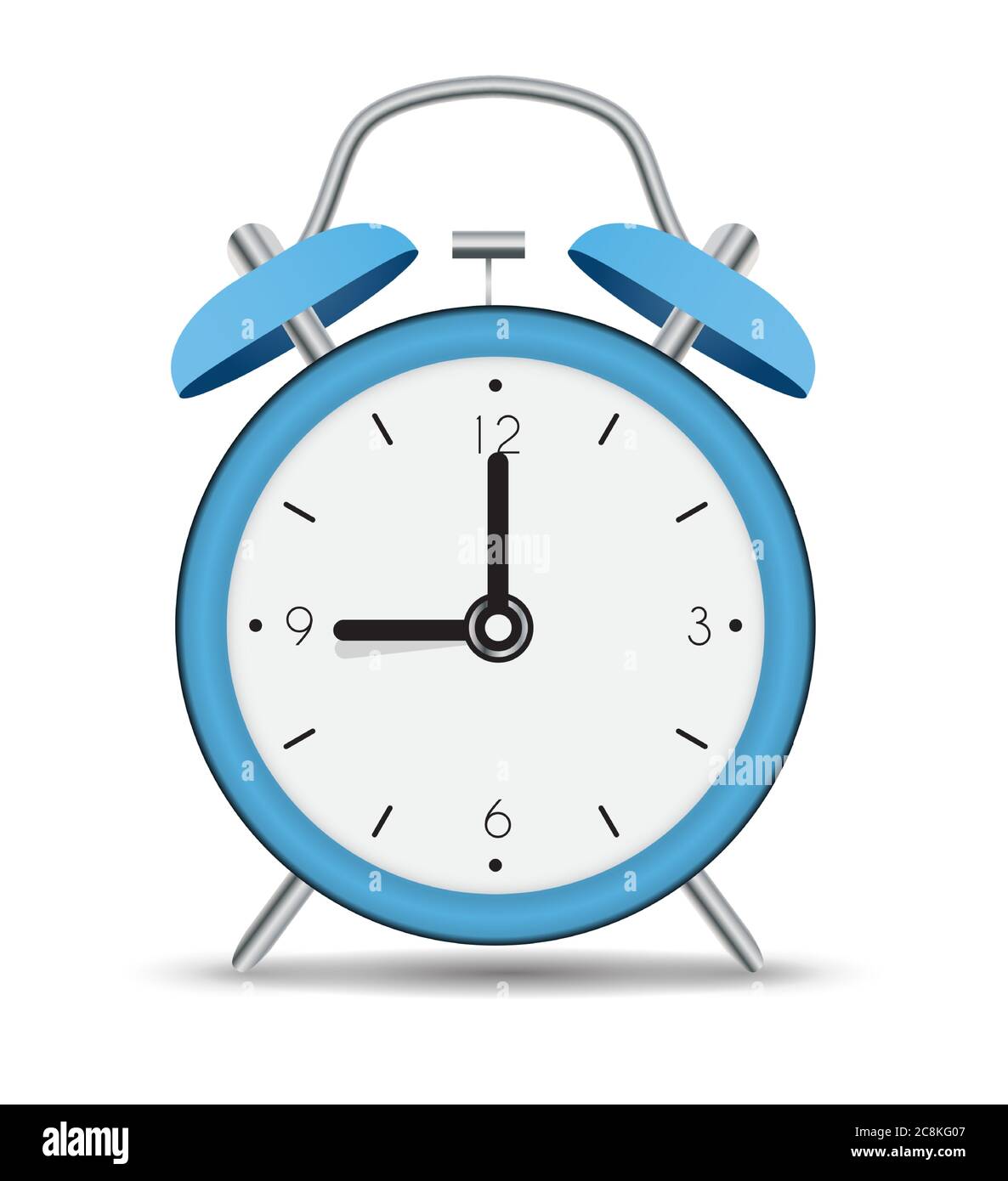 Alarm Clock Icon Isolated on white background. Vector Illustration ...