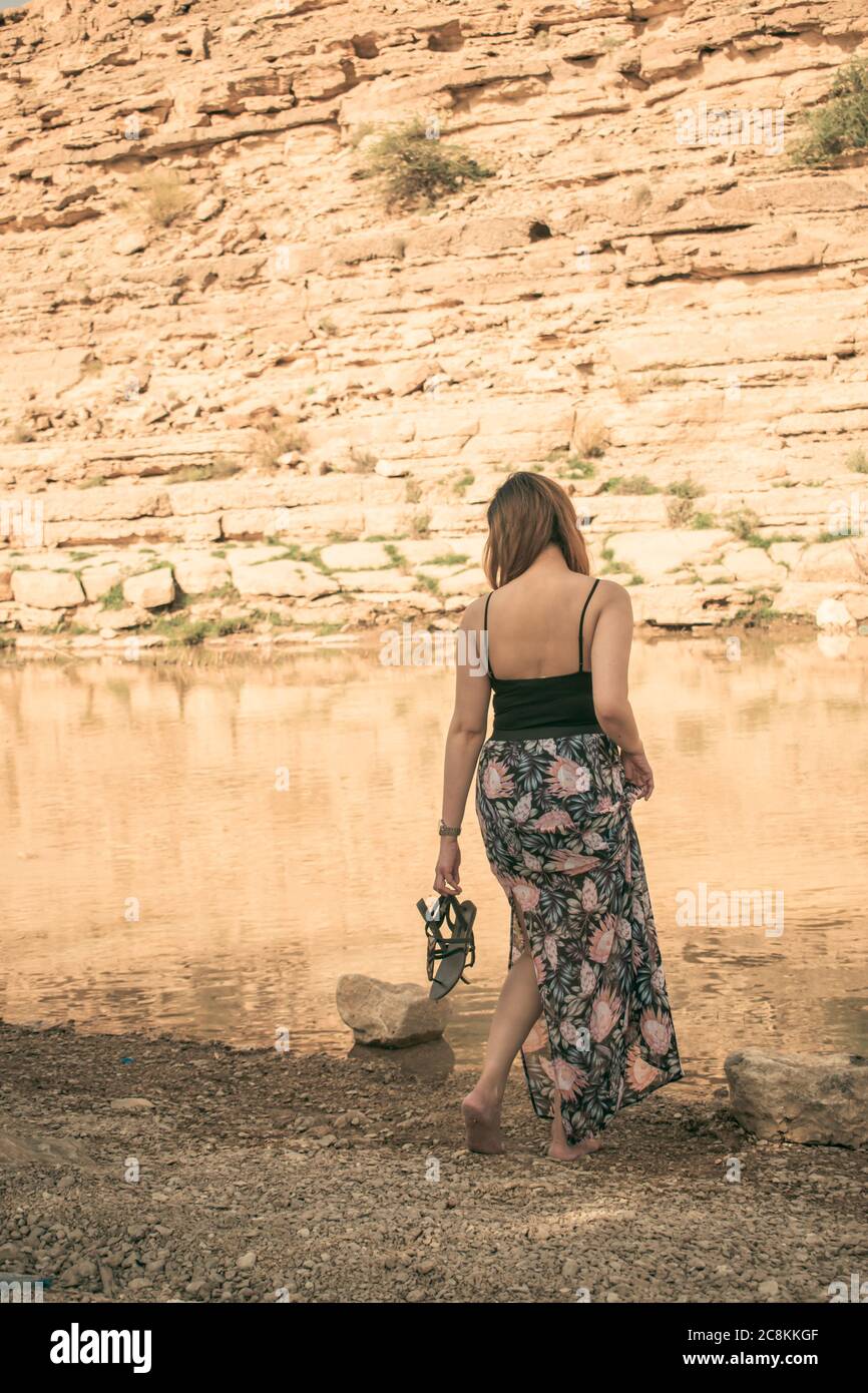 Young blonde woman barefoot hi-res stock photography and images - Alamy