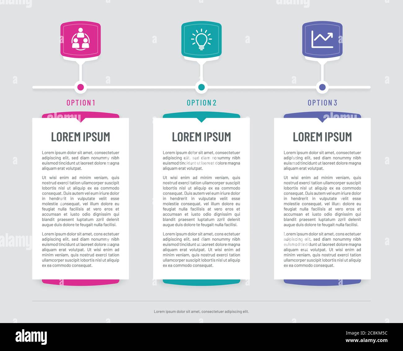 Colorful vertical banners with abstract screens. Timeline infographic template with three steps. Stock Vector