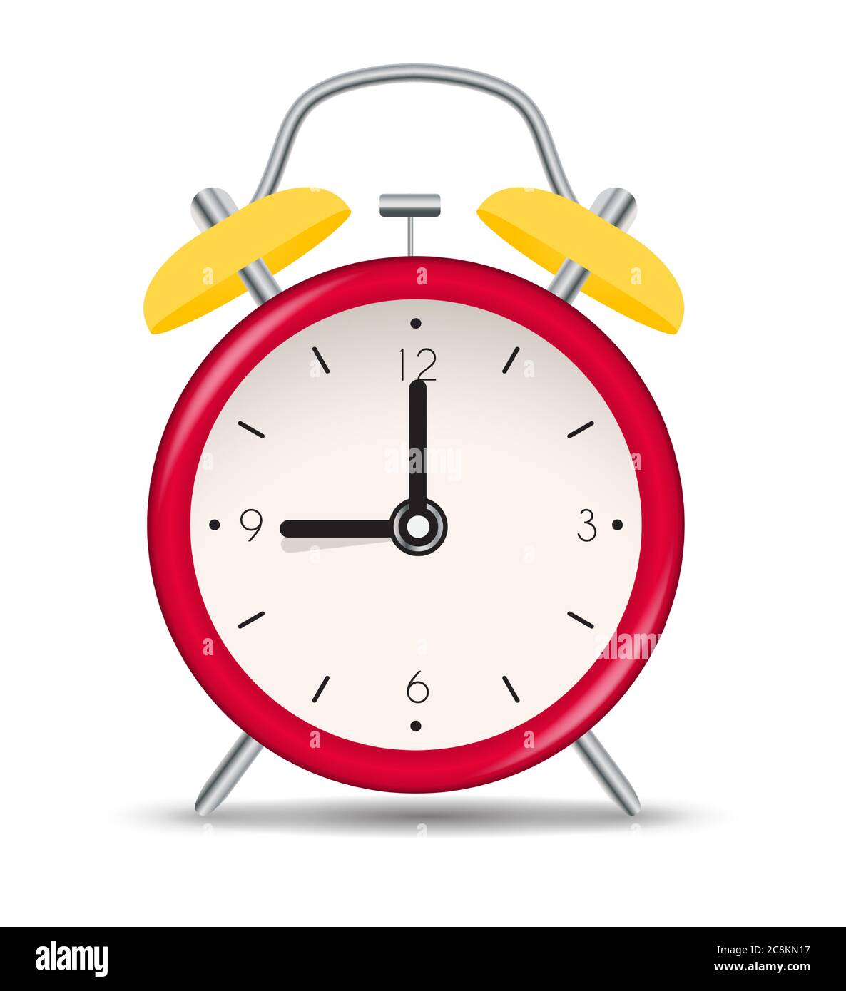 Alarm Clock Icon Isolated on white background. Vector Illustration ...
