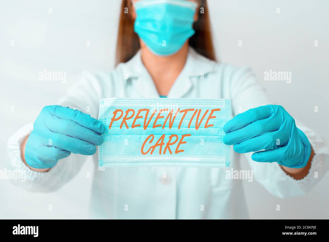 Text sign showing Preventive Care. Business photo showcasing the care