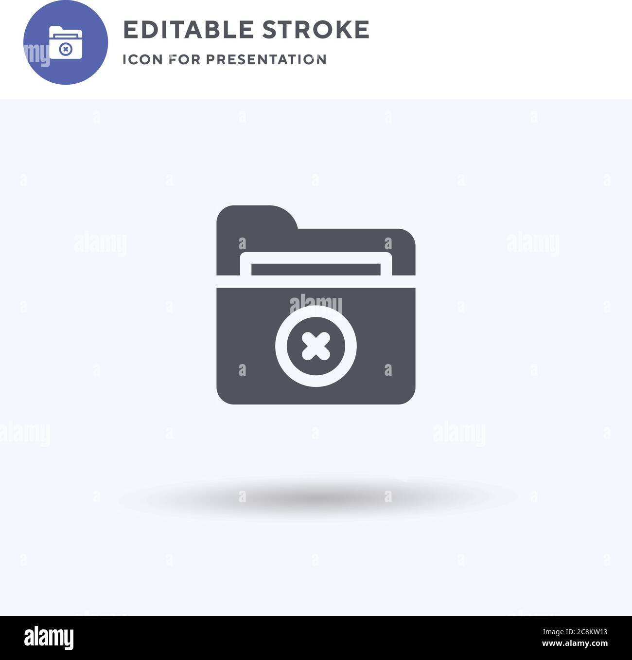 Delete icon vector, filled flat sign, solid pictogram isolated on white, logo illustration. Delete icon for presentation. Stock Vector
