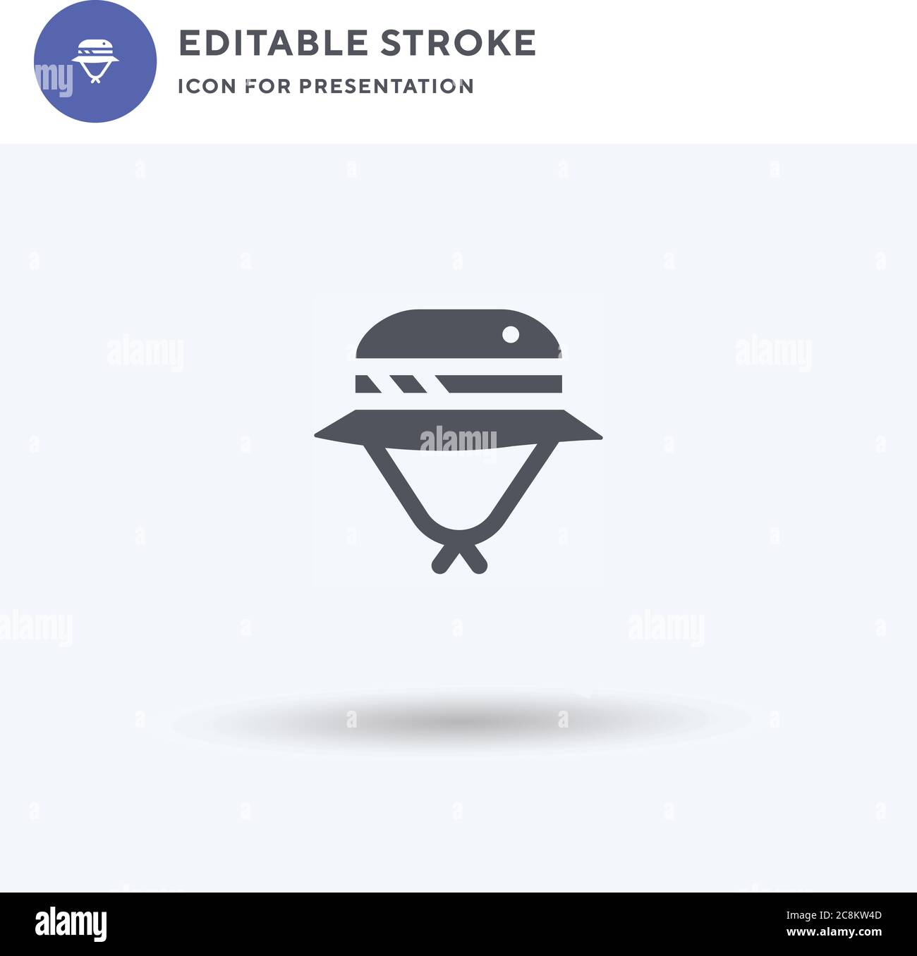Hat icon vector, filled flat sign, solid pictogram isolated on white ...