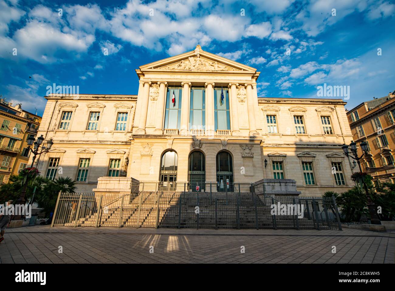 Palace of Justice in Nice in the historic district - CITY OF NICE, FRANCE - JULY 10, 2020 Stock Photo