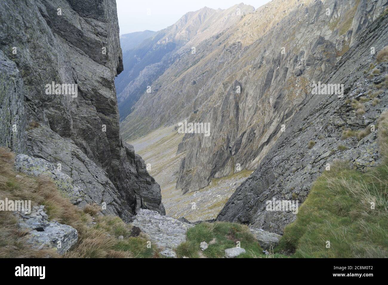 Scenic rocky valley Carpathians Stock Photo