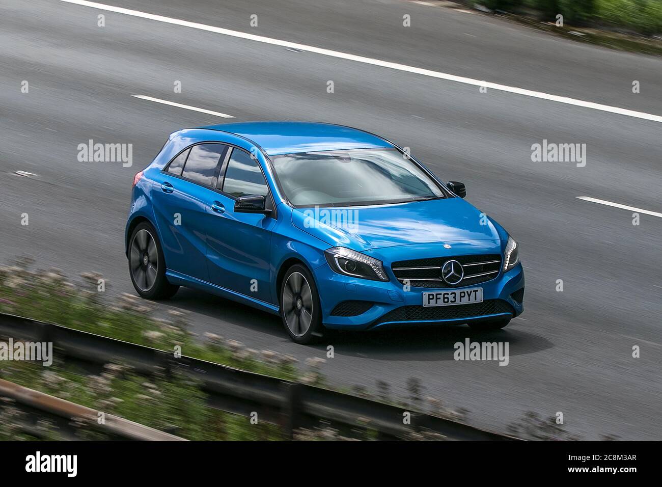 A 2014 MercedesBenz A180 Blue efficiency Sport Blue Car Hatchback