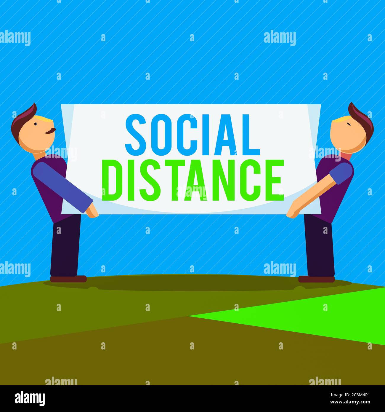 Public Distance Examples Conceptual hand writing showing Social Distance. Concept meaning ...