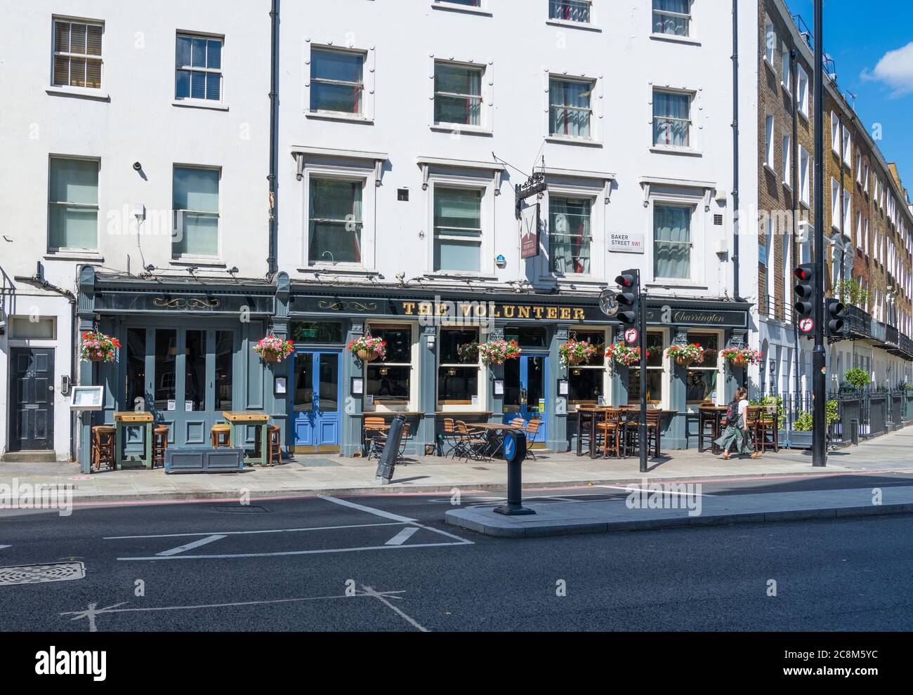 The Volunteer pub and restaurant in Baker Street, London, England, UK