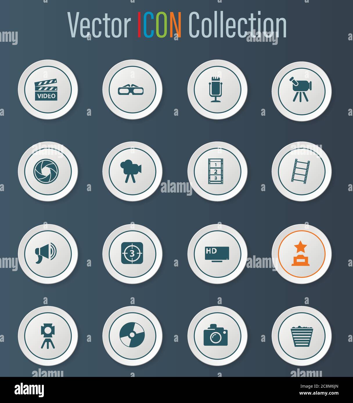 Cinema icons set Stock Vector Image & Art - Alamy